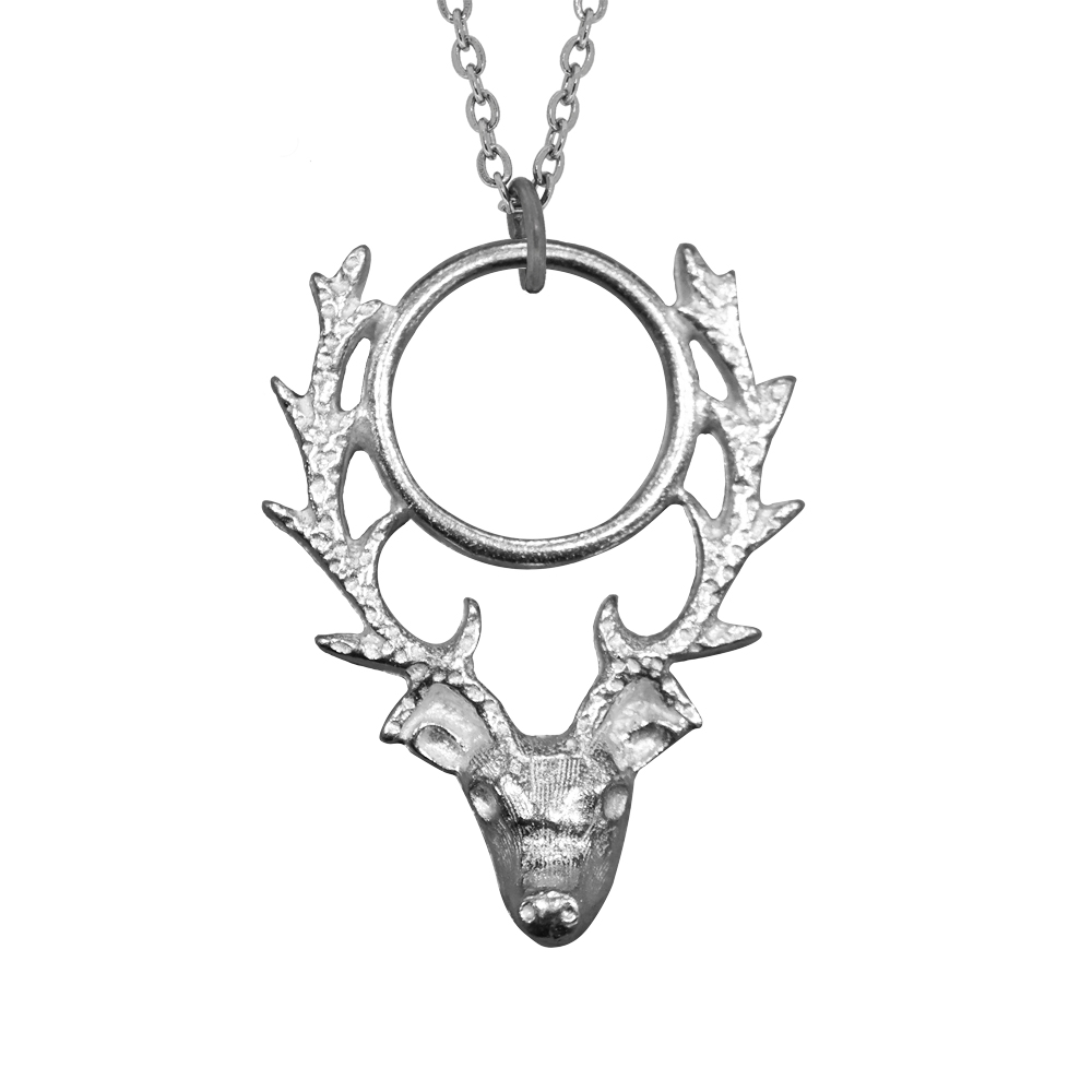 Stags Head Pendant - Click Image to Close